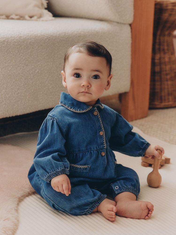 Denim azul - Pelele para bebé (0 meses a 2 años) - Imagen 1 de 12 Denim azul - Pelele para bebé (0 meses a 2 años) - Imagen 1 de 12
