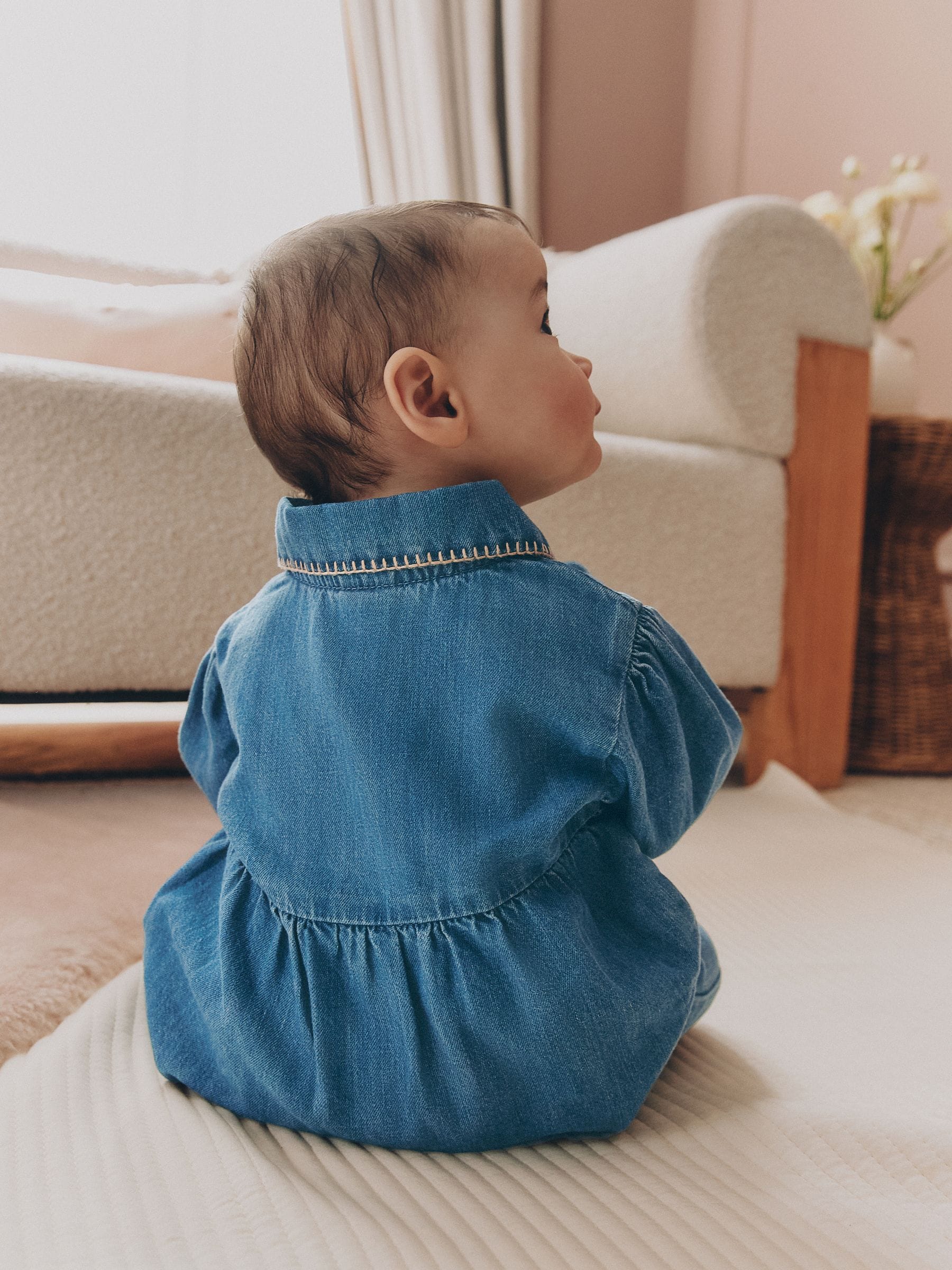 Buy Denim Blue Baby Romper (0mths-2yrs) from the Next UK online shop