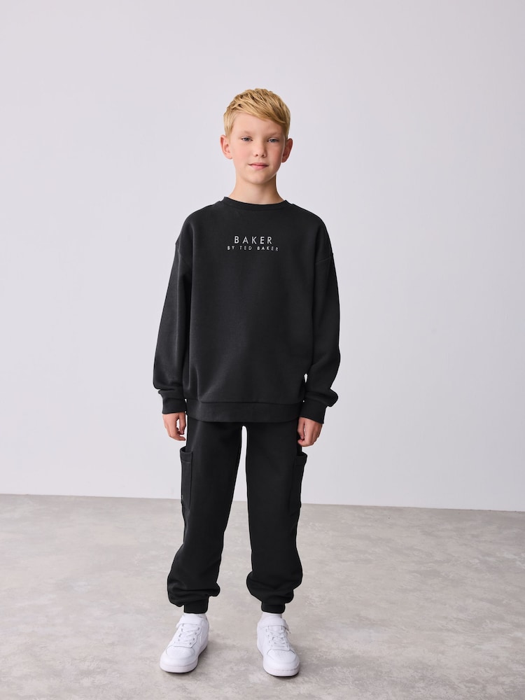 Baker by Ted Baker Oversized Letter Graphic Print Sweatshirt and Joggers Set - Image 2 of 18