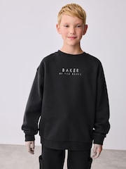 Baker by Ted Baker Oversized Letter Graphic Print Sweatshirt and Joggers Set - Image 4 of 18