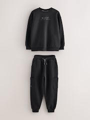 Baker by Ted Baker Oversized Letter Graphic Print Sweatshirt and Joggers Set - Image 9 of 18