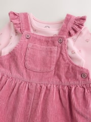 Pink Cord Dungaree and Bodysuit Baby Set 2 Piece (0mths-2yrs) - Image 5 of 10