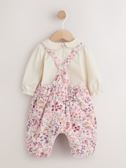 Pink Bunny Cord Baby Dungaree 2 Piece Set (0mths-2yrs) - Image 3 of 11