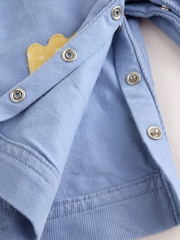 Blue Cord Embroidered Dungaree and Bodysuit Baby 2 Piece Set (0mths-2yrs) - Image 5 of 6