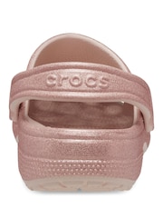 Crocs Pink Classic Glitter Clogs - Image 3 of 4