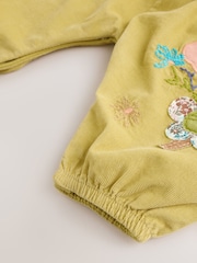 Sage Green Rabbit Baby Cord Dungraee And Long Sleeve Bodysuit 2 Piece Set (0mths-2yrs) - Image 12 of 16