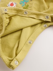 Sage Green Rabbit Baby Cord Dungraee And Long Sleeve Bodysuit 2 Piece Set (0mths-2yrs) - Image 13 of 16