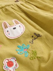 Sage Green Rabbit Baby Cord Dungraee And Long Sleeve Bodysuit 2 Piece Set (0mths-2yrs) - Image 14 of 16