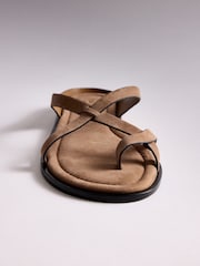 The Set Toe Loop Strappy Sandals Tan Brown - Image 2 of 5