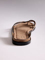 The Set Toe Loop Strappy Sandals Tan Brown - Image 3 of 5
