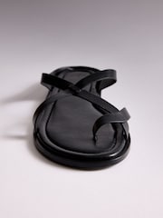 The Set Toe Loop Strappy Sandals Black - Image 2 of 5