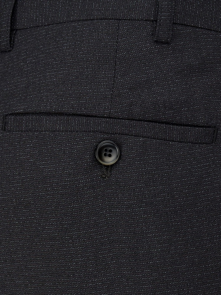 Skopes Black Methley Tailored Fit  Semi-Plain Suit Trousers - Image 4 of 4 Skopes Black Methley Tailored Fit  Semi-Plain Suit Trousers - Image 4 of 4