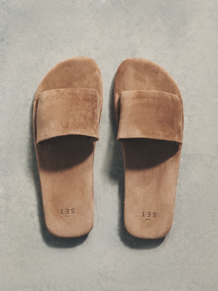 The Set Slip On Mule Casual Sandals Camel Suede - Image 1 of 2