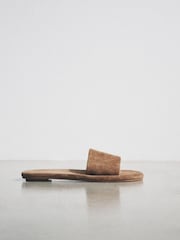 The Set Slip On Mule Casual Sandals Camel Suede - Image 2 of 2