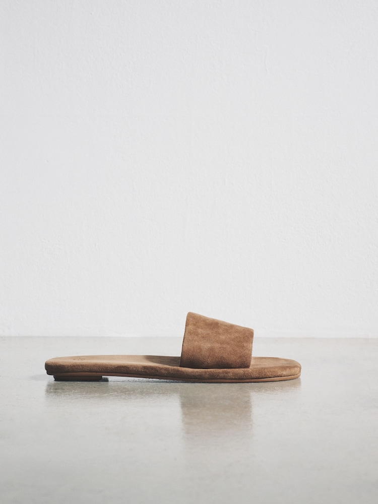 The Set Slip On Mule Casual Sandals Camel Suede - Image 2 of 2
