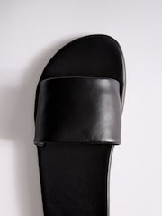 The Set Slip On Mule Casual Sandals Black Leather - Image 2 of 6