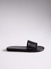The Set Slip On Mule Casual Sandals Black Leather - Image 3 of 6
