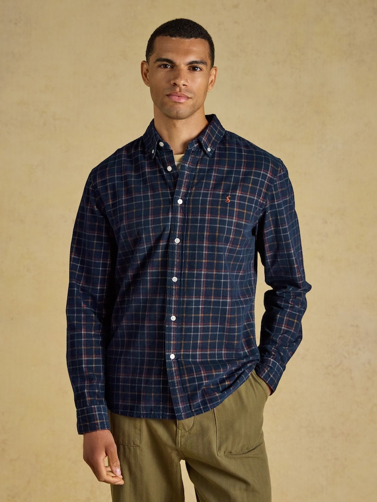 Joules Navy Long Sleeve Fine Needle Cord Shirt - Image 2 of 10 Joules Navy Long Sleeve Fine Needle Cord Shirt - Image 2 of 10