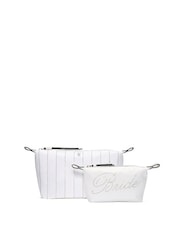 Victoria's Secret Coconut White Bridal 2 Piece Makeup Bag - Image 1 of 3