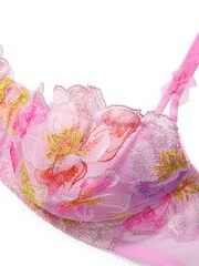 Victoria's Secret Watercolour Pink Unlined Balcony Embroidery Bra - Image 4 of 4
