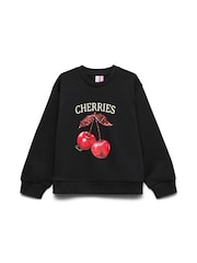 VERO MODA Black Cherry Printed Sweatshirt - Image 1 of 1