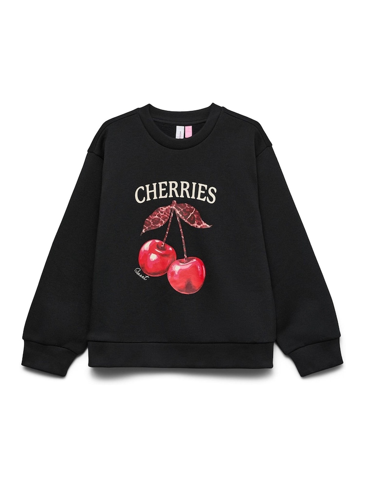 Vero Moda סווטשירט עם הדפס דובדבנים - תמונה 5 מתוך 5