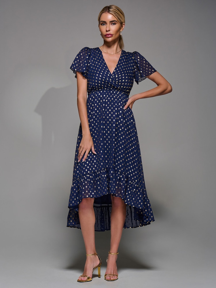 أزرق - Jolie Moi Petite Short Sleeve Midaxi Dress - صورة 1 من 6 أزرق - Jolie Moi Petite Short Sleeve Midaxi Dress - صورة 1 من 6