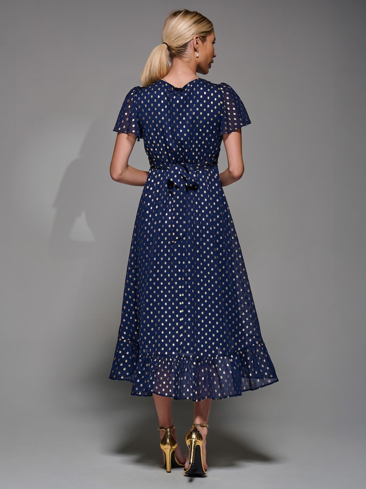 أزرق - Jolie Moi Petite Short Sleeve Midaxi Dress - صورة 2 من 6 أزرق - Jolie Moi Petite Short Sleeve Midaxi Dress - صورة 2 من 6