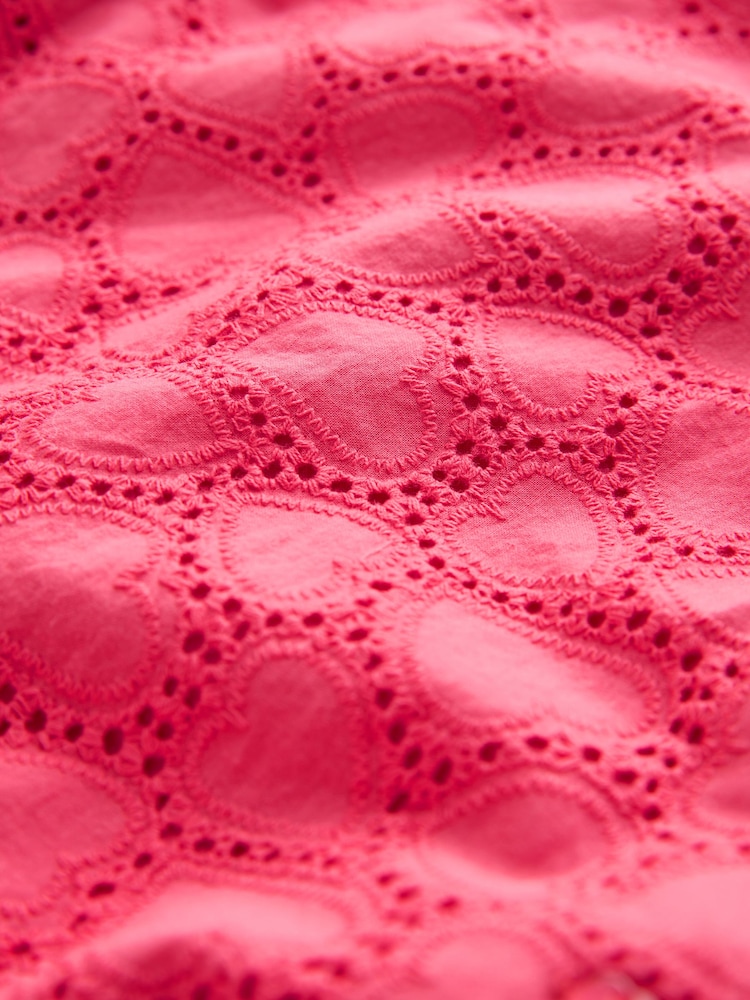 Pink Broderie Heart - Image 3 of 3 Pink Broderie Heart - Image 3 of 3