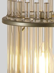 Searchlight Chrome and Gold 1 Light Glass Rod Table Lamp - Image 4 of 5