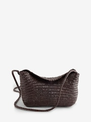 Dragon Diffusion Brown Corsina Weave Cross-Body Bag - Image 1 of 6