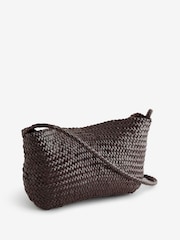 Dragon Diffusion Brown Corsina Weave Cross-Body Bag - Image 3 of 6