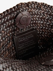 Dragon Diffusion Brown Corsina Weave Cross-Body Bag - Image 4 of 6