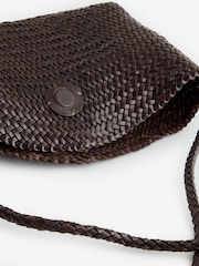 Dragon Diffusion Brown Corsina Weave Cross-Body Bag - Image 5 of 6
