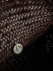 Dragon Diffusion Brown Corsina Weave Cross-Body Bag - Image 6 of 6