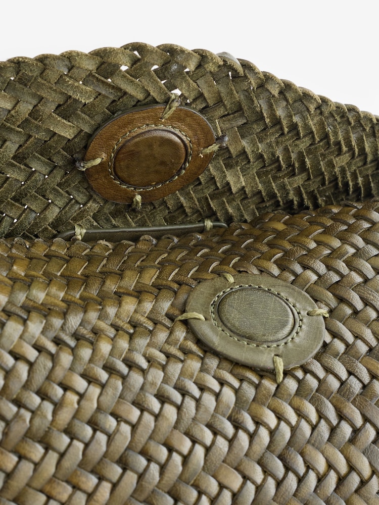Dragon Diffusion Green Corsina Weave Cross-Body Bag - Image 6 of 6 Dragon Diffusion Green Corsina Weave Cross-Body Bag - Image 6 of 6