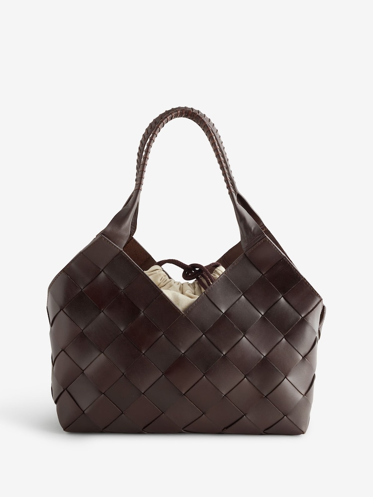 Dragon Diffusion Brown Castello Woven Tote - Image 1 of 7 Dragon Diffusion Brown Castello Woven Tote - Image 1 of 7