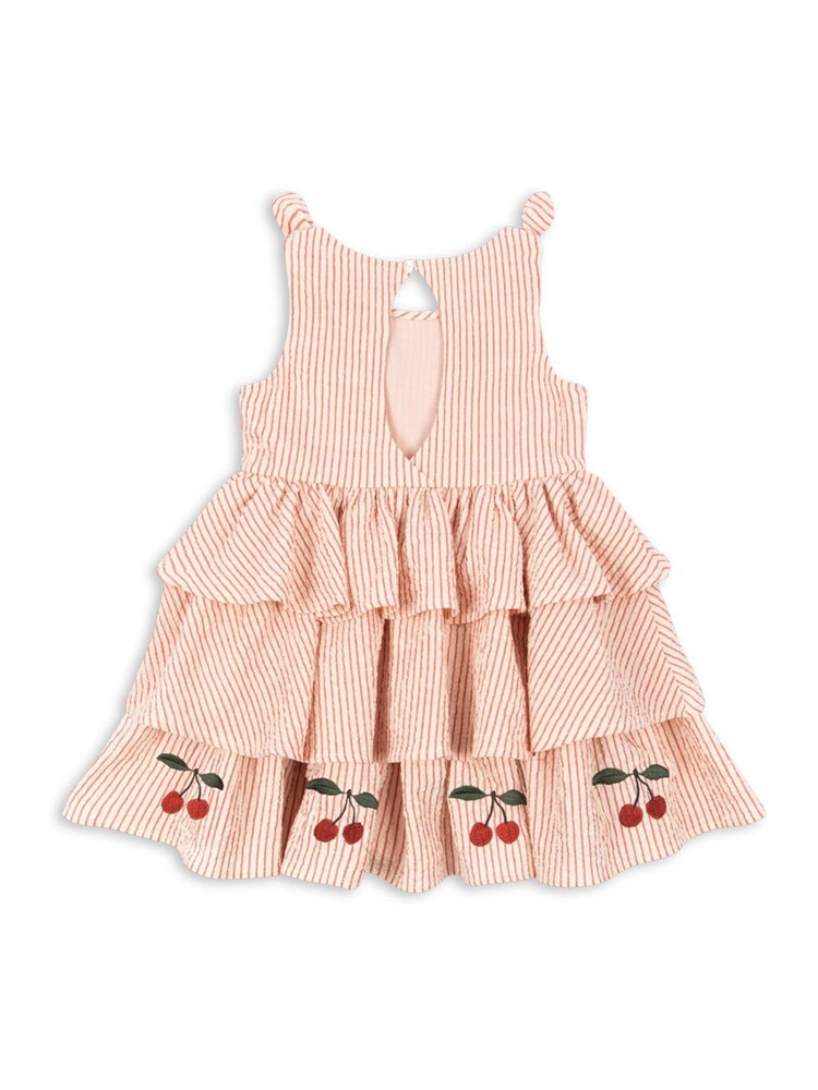 Konges Sløjd Pink Ellie Cherry Embroidered Tiered Dress - Image 2 of 4