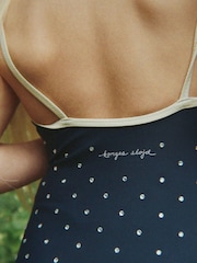 Konges Sløjd Blue Misty Diamonte Swimsuit - Image 5 of 6