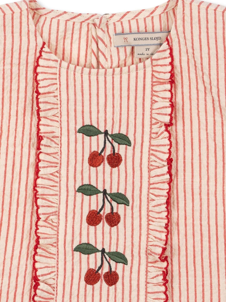 Konges Sløjd Pink Ellie Frill Cherry Embroidered Blouse - Image 4 of 4