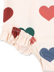 Konges Sløjd Cream Manuca Heart Print Swimsuit - Image 4 of 4