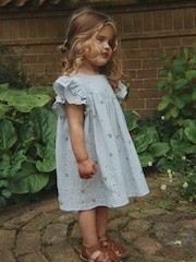 Konges Sløjd Coco Ditsy Floral Print Ruffle Sleeve Dress - Obraz 1 z 2