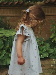 Konges Sløjd Coco Ditsy Floral Print Ruffle Sleeve Dress - Obraz 2 z 2