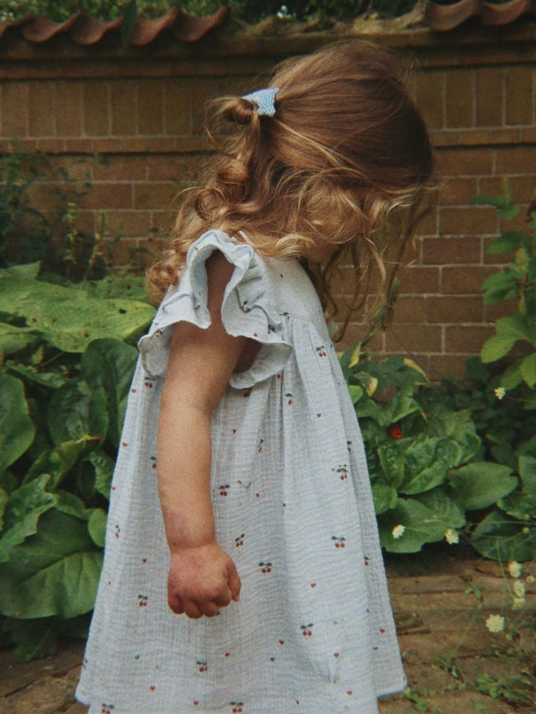 Konges Sløjd Coco Ditsy Floral Print Ruffle Sleeve Dress - Obraz 2 z 2