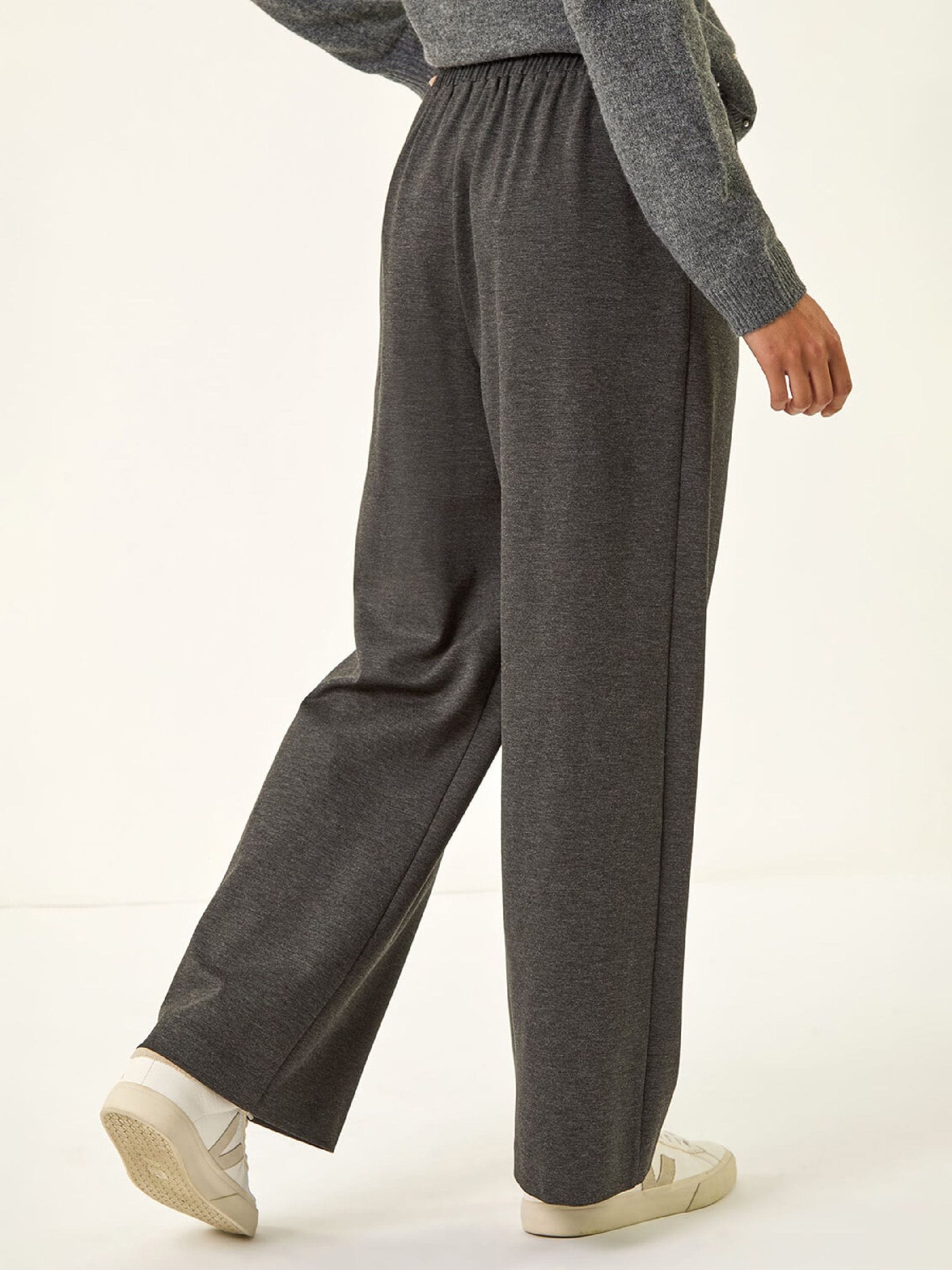 Buy Roman Grey Petite Drawstring Ponte Trousers from Next USA