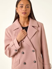 Rosa - Chaquetón Roman Petite con cuello y doble botonadura - Imagen 4 de 5
