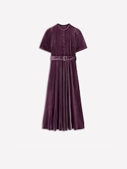 Boden Purple Kate Velvet Shirt Dress - Image 5 of 5