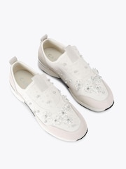 Carvela Cream Tempo Jewel Trainers - Image 2 of 4
