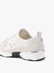 Carvela Cream Tempo Jewel Trainers - Image 4 of 4