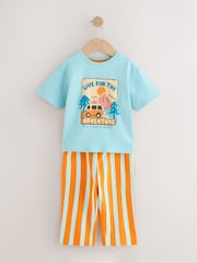 Multi Slogan Long Leg Short Sleeve Pyjamas 3 Pack (9mths-10yrs) - Image 3 of 9